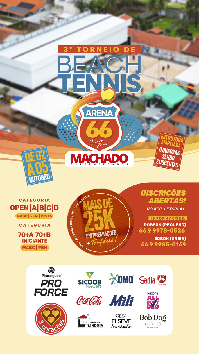   PACOTE DE FOTOS ANTECIPADO   3 Torneio de Beach Tennis - Arena 66 - Machado Supermercados