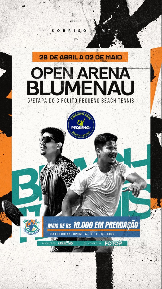 PACOTE DE FOTOS ANTECIPADO �  Open Arena Blumenau - 5� Etapa do Circuito Pequeno Sports Beach Tennis